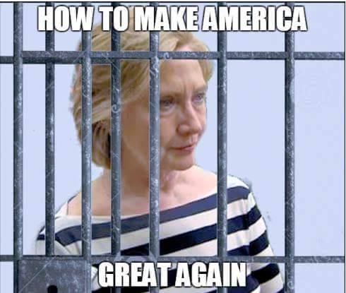 Hillary behind bars