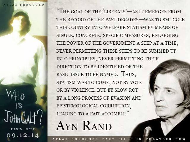 Ayn Rand on the path to socialism